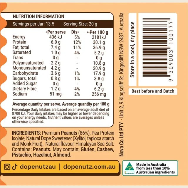 Dope Nutz - Peanut Butter Salted Caramel 325g