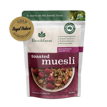 Brookfarm - Toasted Muesli Cranberry Macadamia 500g