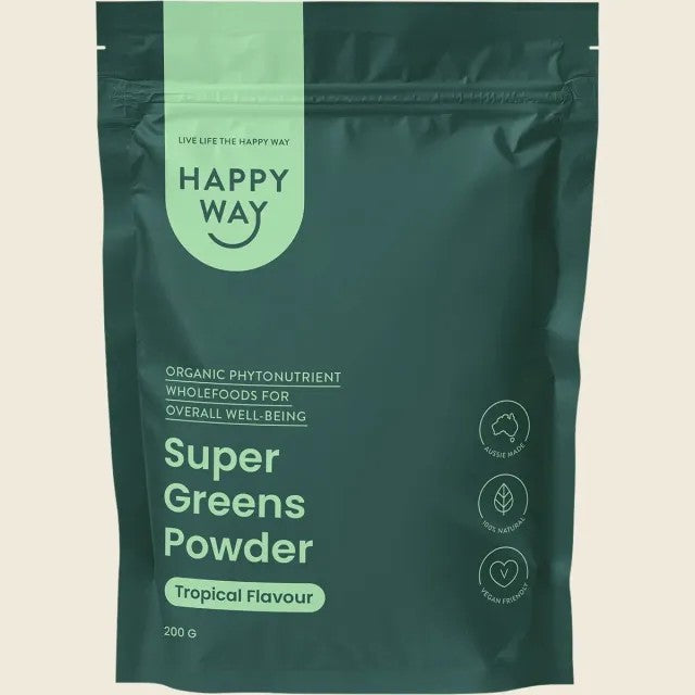 Happy Way - Super Greens Powder Tropical 200g