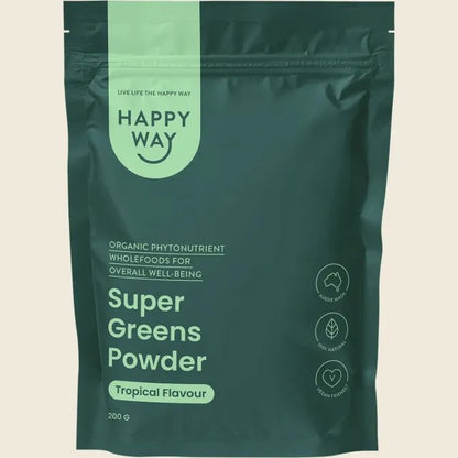 Happy Way - Super Greens Powder Tropical 200g