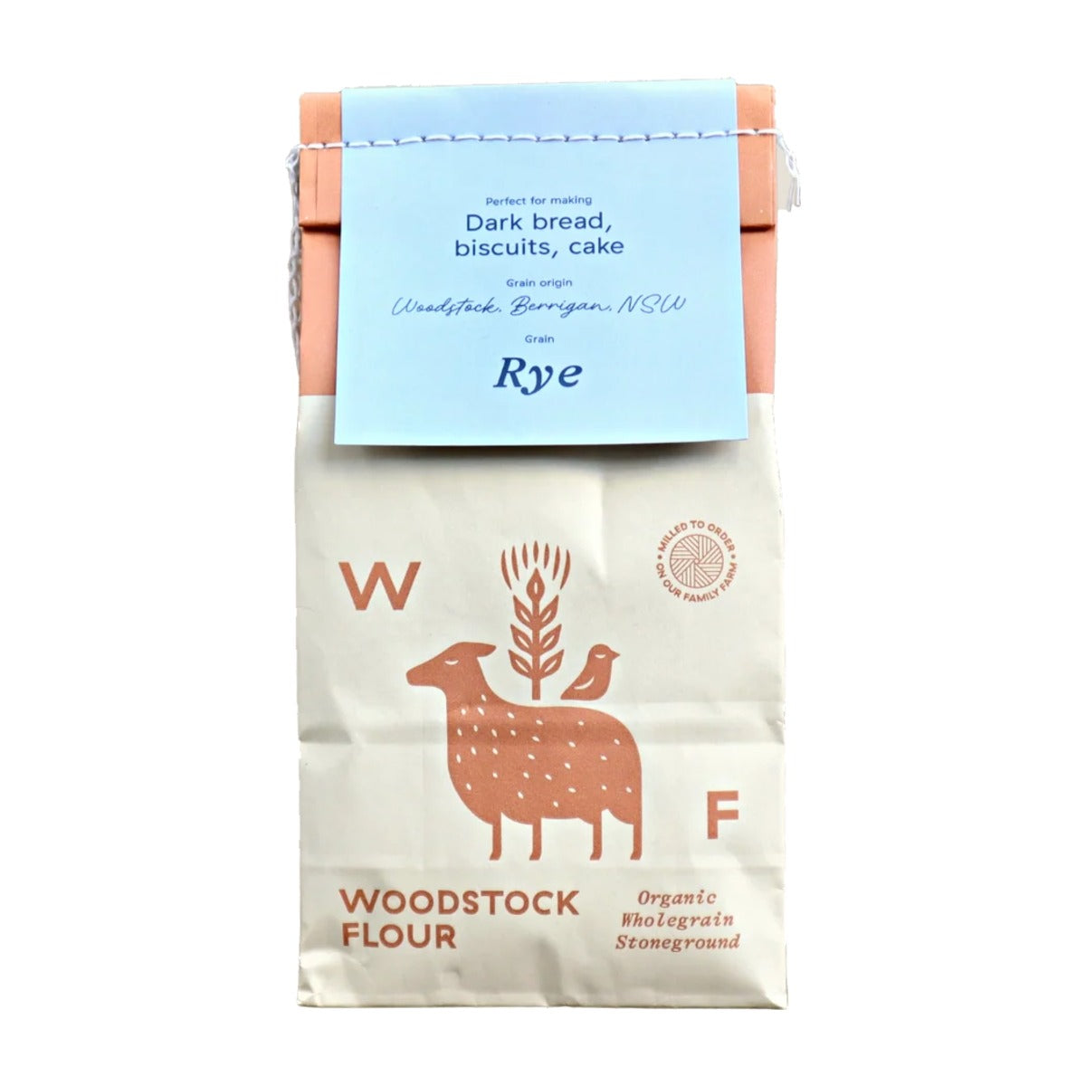 Woodstock Flour - Organic Wholegrain Rye Flour UPDATE BARCODE 12.5kg