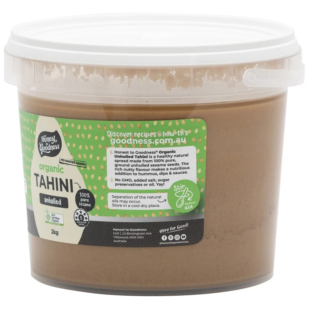 Honest to Goodness - Organic Unhulled Tahini 2kg
