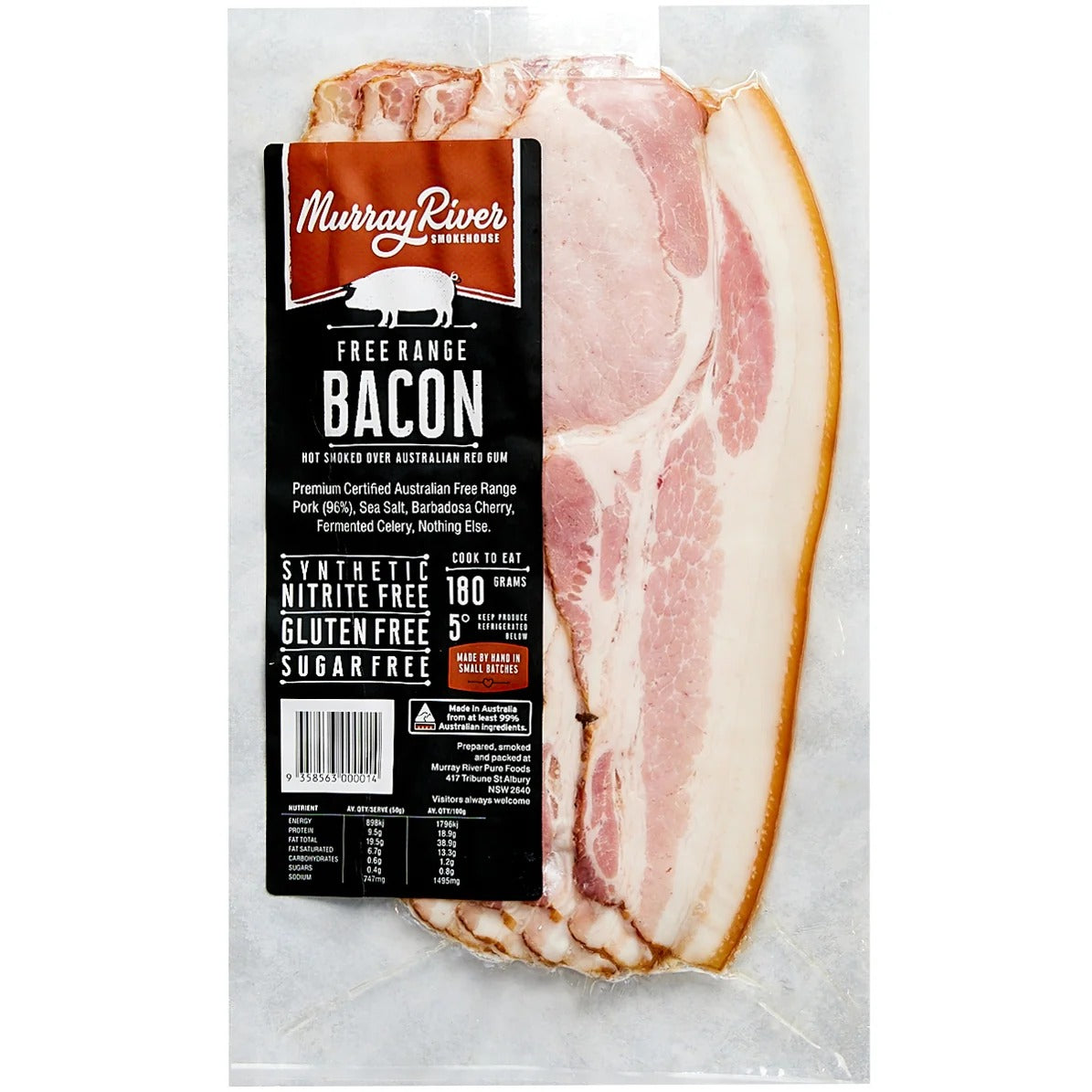 Murray River Smokehouse - Smoked Free Range Bacon 180g