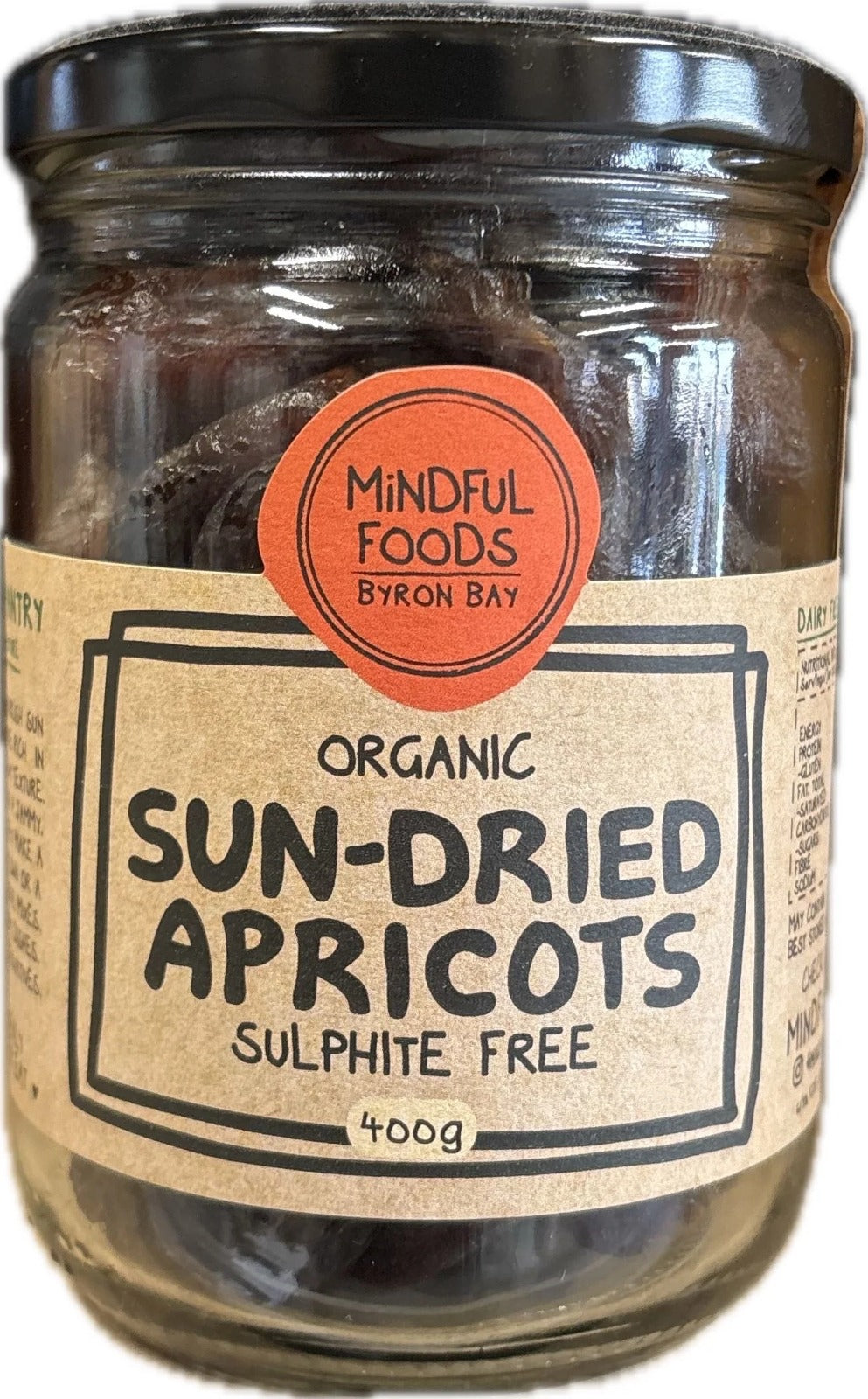 Mindful Foods - Apricots Sulphite-free Organic 400g
