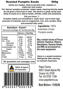 Pepo Farms - Roasted Pumpkin Seeds 250g