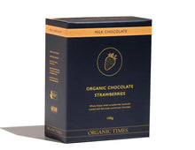 Organic Times - Milk Chocolate Strawberries 100g