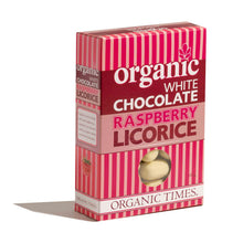 Organic Times - White Chocolate Raspberry Licorice 150g